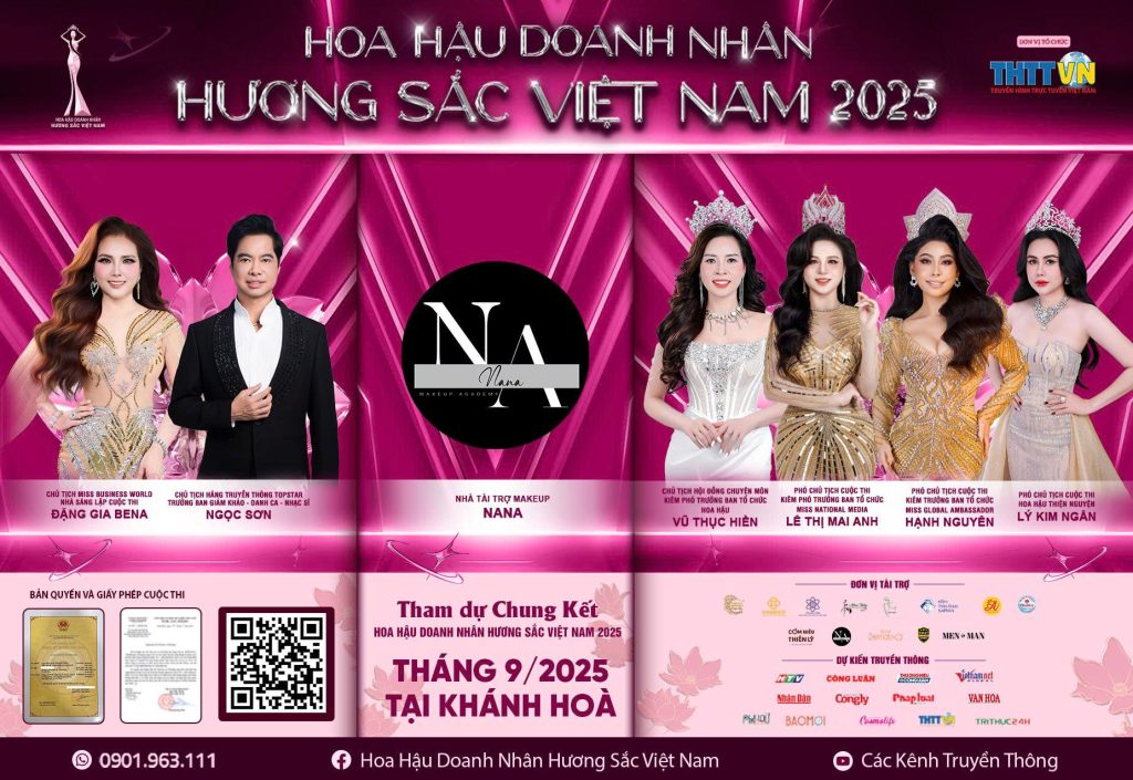 Na Na Makeup Academy đồng hành cùng thí sinh Hoa hậu Doanh nhân Hương sắc Việt Nam 2025