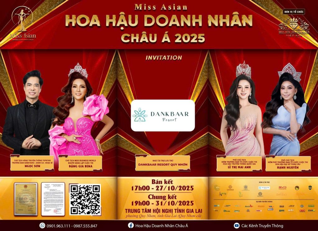 Không gian Dankbaar Resort Quy Nhơn: lựa chọn lý tưởng cho hành trình Hoa hậu Doanh nhân Châu Á 2025