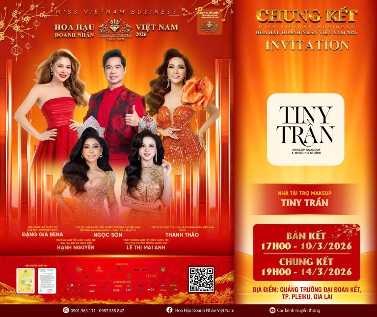 Tiny Trần Makeup Academy đồng hành cùng cuộc thi nhan sắc doanh nhân lớn nhất năm 2026