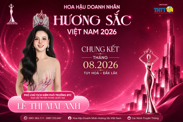 Hoa hậu Lê Thị Mai Anh tiếp tục viết tiếp sứ mệnh tại Hoa hậu Doanh nhân Hương sắc Việt Nam 2026