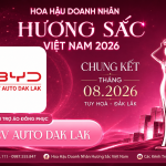 Hoa hậu Doanh nhân Hương sắc Việt Nam 2026 chào đón Nhà tài trợ áo đồng phục BYD EV Auto Đắk Lắk