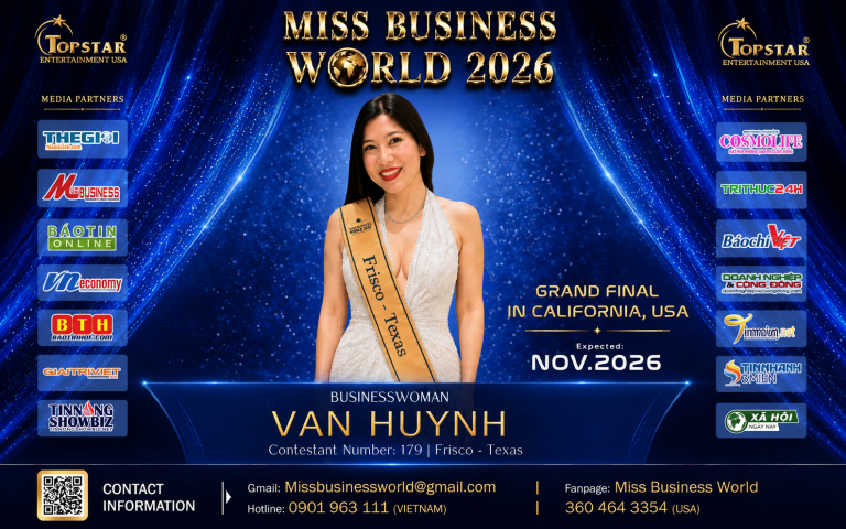 Nữ doanh nhân Huỳnh Tuyết Vân tự tin chinh phục hành trình mới tại Miss Business World 2026